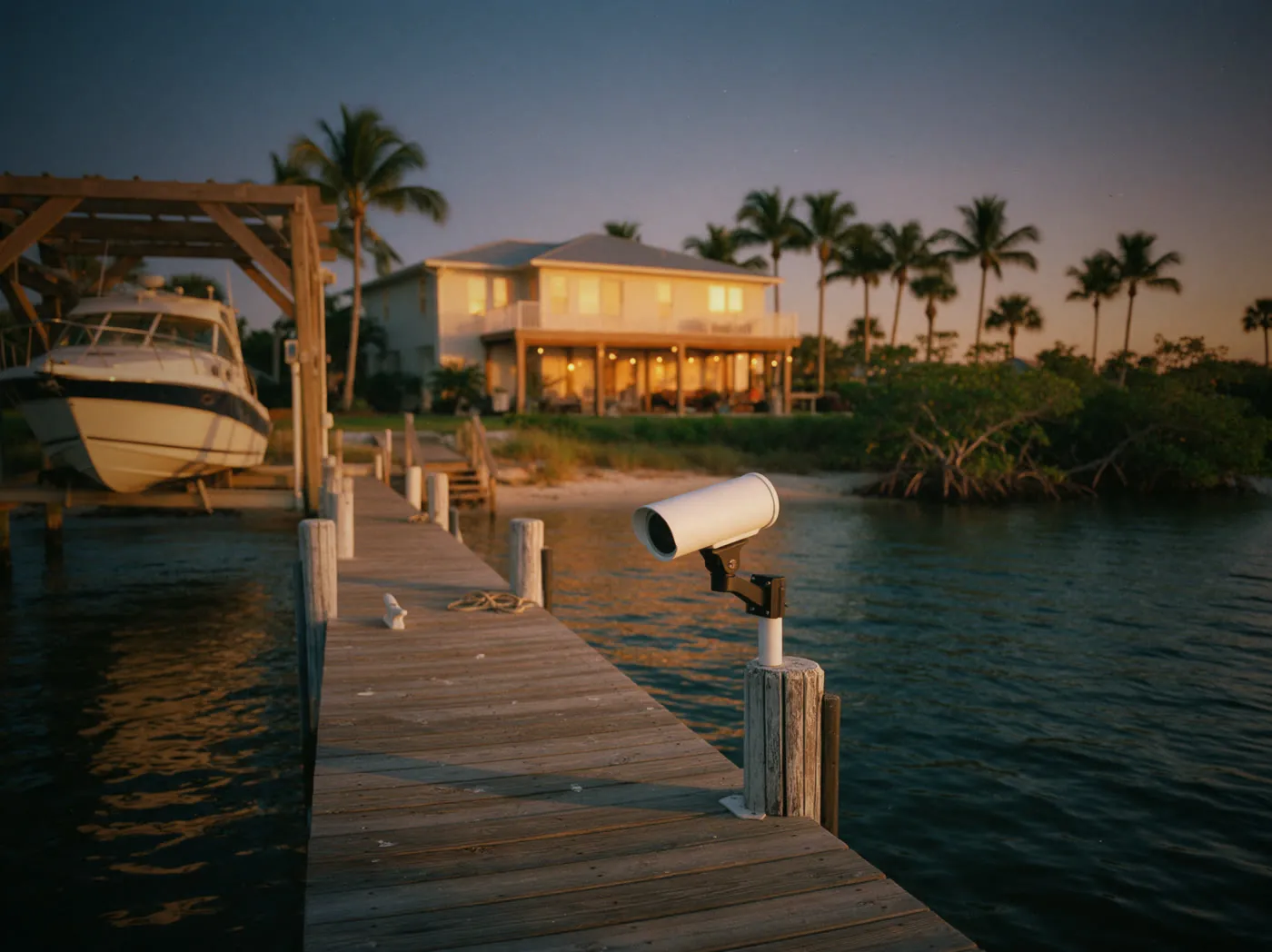 Dock camera on Sarasota Bay