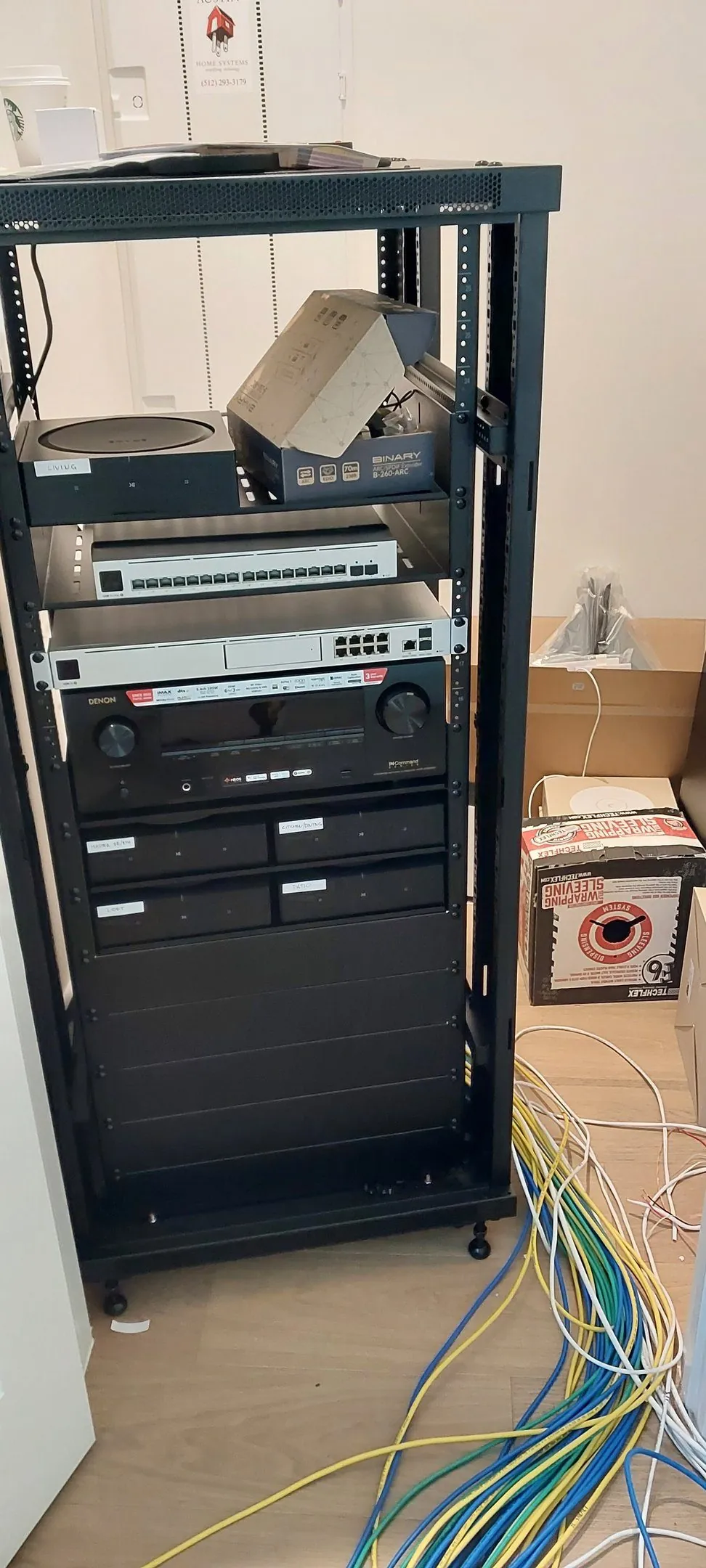 UniFi network rack