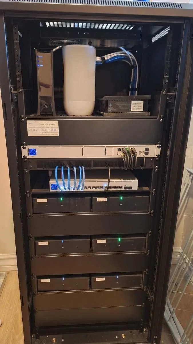 UniFi equipment rack